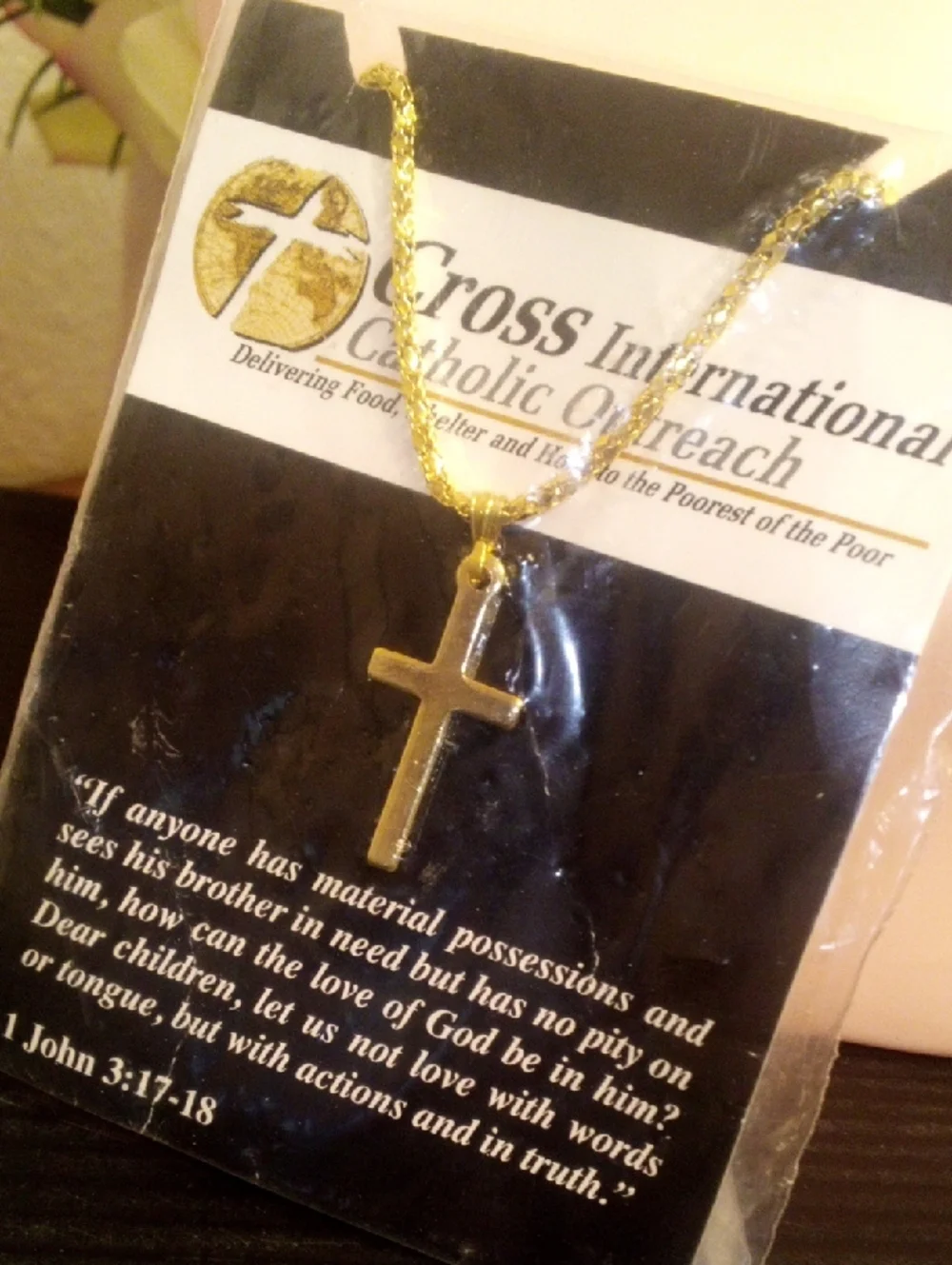 Cross International Gold Cross Pendant Necklace - Men